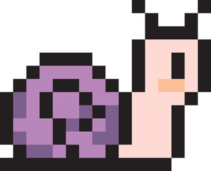 Pixelated Creature Element Snail