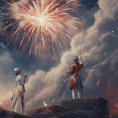 Naklejka premium Independence Day