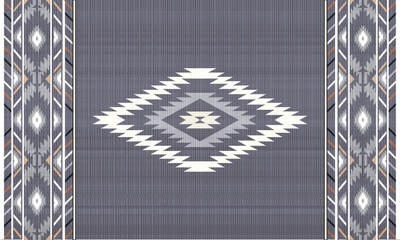 Navajo tribal vector seamless pattern. Native Indian ornament. Ethnic South Western decor style. Boho geometric ornament.folk.orientel. Window.tukey Mexican .blanket, rug. Woven carpet illustration.