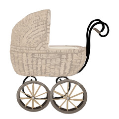 Newborn Furniture and Nursery Interior Clip art Element Transparent Background