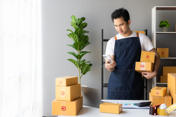 Online digital business is a new start-up small business nowadays for young Asian online shops stay...