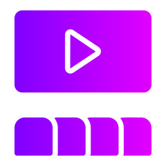 cinema gradient icon