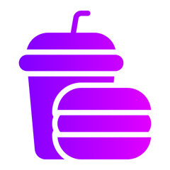 fast food gradient icon