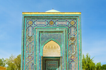 The ancient mausoleum of Shakh-I-Zinda, The Tomb of living King, during the reign of Amir Temur in...