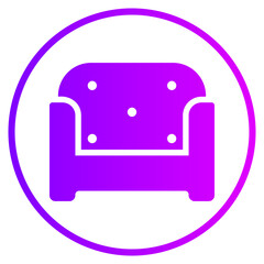 couch gradient icon
