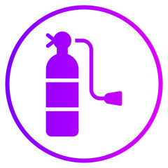 fire extinguisher gradient icon