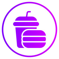fast food gradient icon
