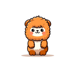 Fototapeta premium cute cartoon alpaca style 12