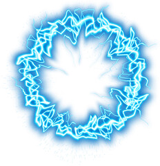 blue electric energy portal effect