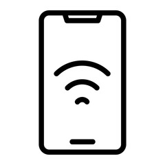 free wifi line icon