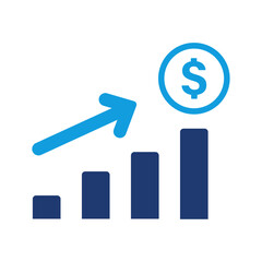 yield increase icon sign business vector design