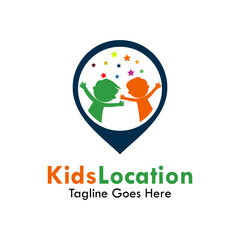 Kids question logo template illustartion