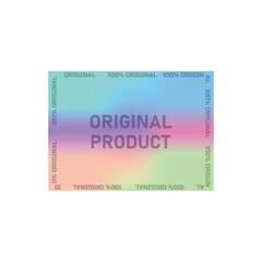 Original product hologram label isolated