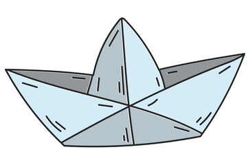 paper boat for kids illustration