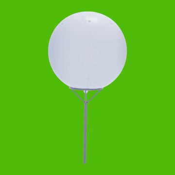 Stand white PVC Inflatable BALLOON for Advertising Exhibition (Flat Angle) Green screen
