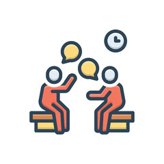 Color illustration icon for advise 