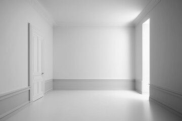 イメージ素材：シンプルな白い部屋のイメージ（Generative）.