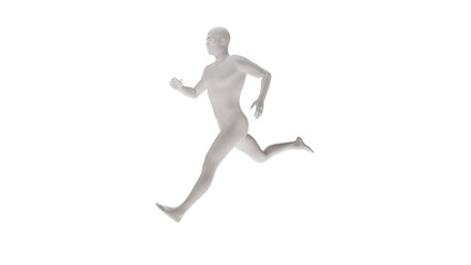 Fototapeta na wymiar White plastic High resolution conceptual human 3D anatomy body 3d illustration isolated 