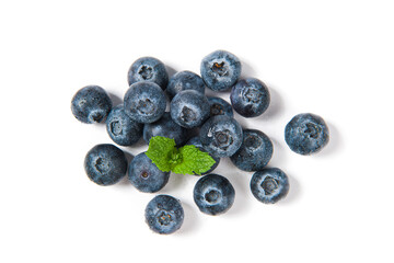fresh blueberry isolated on a white background.