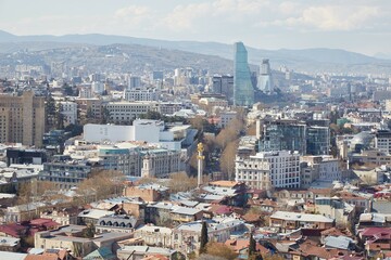 Obraz premium Old Tbilisi, the historic district of Georgia's bustling capital city