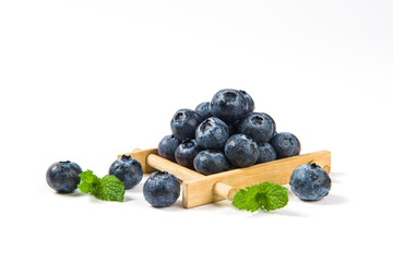 fresh blueberry isolated on a white background.