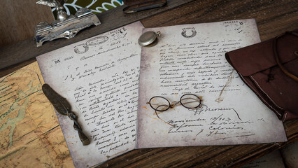 Ancient texts and elements cover medal of honor
