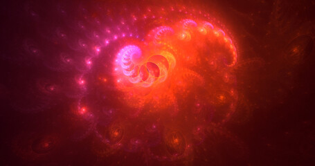 3D rendering abstract colorful fractal light background