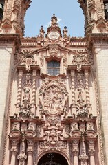 The 18th-century Baroque Church of Santa Prisco in Taxco, Guerrero