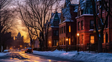 Boston Townhouse in Winter