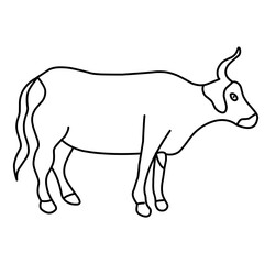 Outline Cow Vector