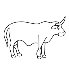 Outline Cow Vector