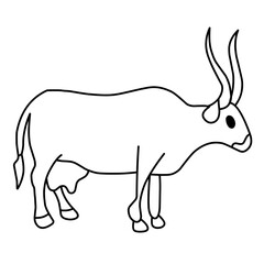 Outline Cow Vector