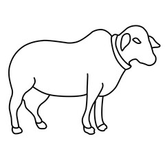 Outline Cow Vector