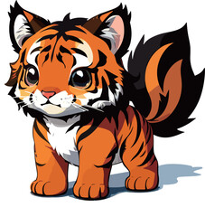 illustration of a cute tiger