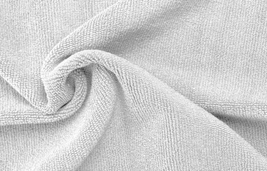 Wrinkled blue microfiber cloth texture