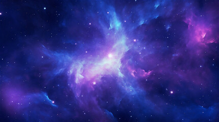 Obraz na płótnie Canvas Generative AI, An abstract galaxy pattern in shades of blue and purple