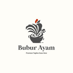 chicken soup bowl rustic logo, chicken food logo for restaurant