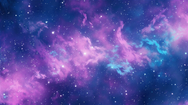 Generative AI, An abstract galaxy pattern in shades of blue and purple