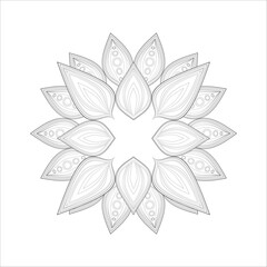 Delightful coloring page for mindful relaxation of the adult. Colouring page for therapy practice. Coloring sheet for fun project