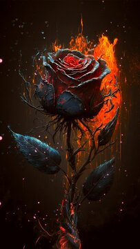 burning rose