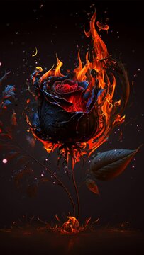 burning rose