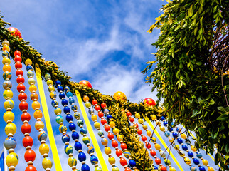 typical bavarian easter decoration