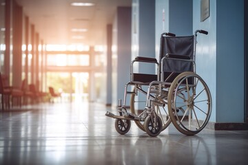 Fototapeta na wymiar wheelchair in hospital