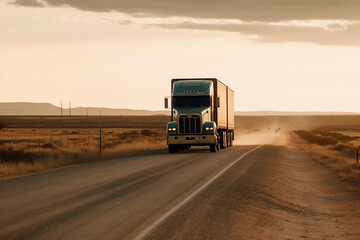 Obraz na płótnie Canvas truck on road