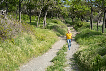 Young man travel