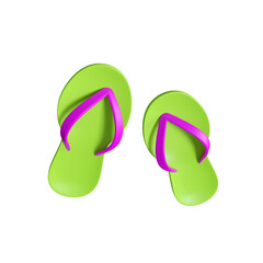 SLIPPER SUMMER 3D ISOLATED IMAGES