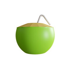 YOUNG COCONUT SUMMER ISOLATED IMAGES