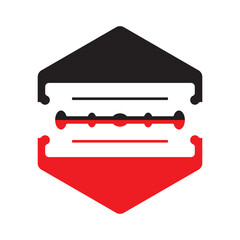 Razor blade symbol icon, logo vector illustration design template