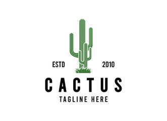 cactus illustration wild west design desert vintage