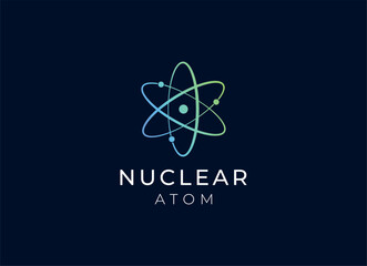 nuclear or atom logo design. Nuclear logo
